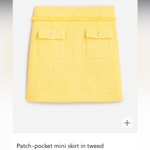J Crew Patch Pocket Mini Skirt in Tweed-6 NWT